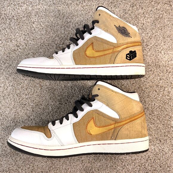 Nike Air Jordan 1 Retro Fathers Day Tweed 2008 Size 10.5 White 325514-101 - Picture 3 of 10